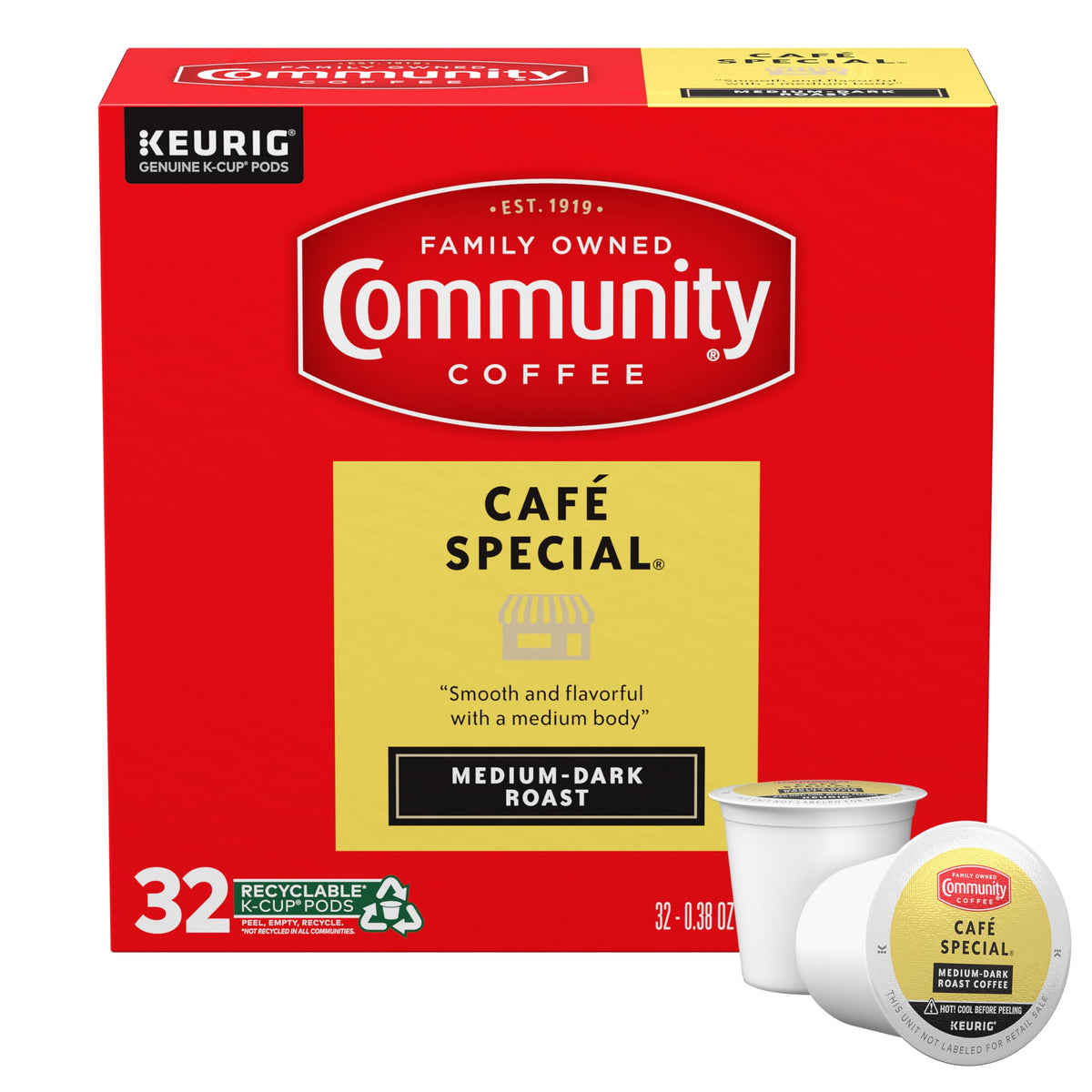 Community Coffee Grandma's Sugar Cookie Keurig K-Cup Pods, Limited Edition Holiday Flavor, Natural Ingredients, 10 Count (Pack of 1)