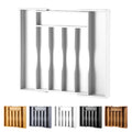 oridom Expandable Bamboo Kitchen Drawer Organizer for Cutlery and Utensils, Adjustable Bamboo Wood Cutlery Tray in Drawer for Flatware and Silverware in Kitchen, (White)