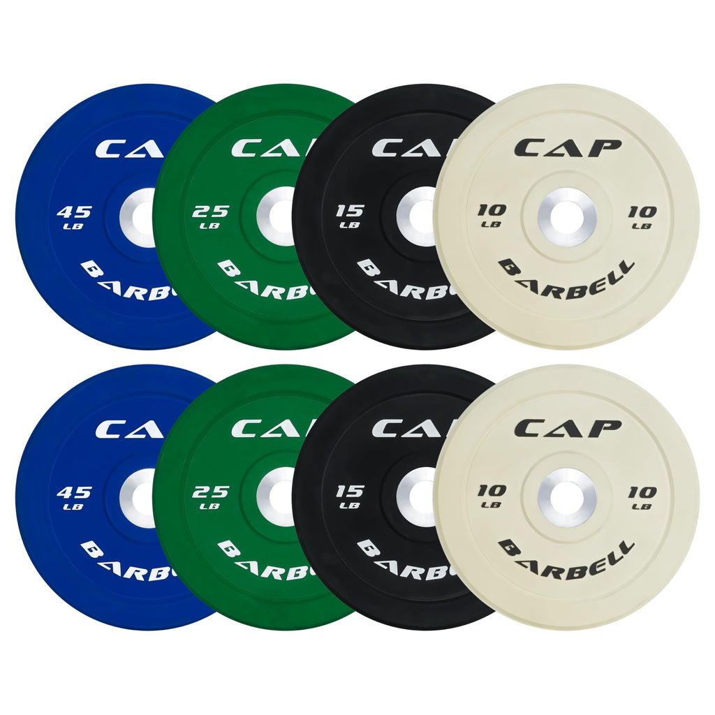 CAP 260lb Competition Olympic Bumper Plate Weight Set