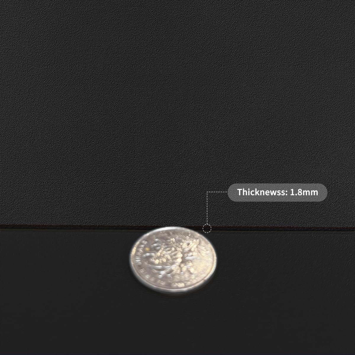 Zinkooat Faux Leather Table Cover,1.8mm Thick,40x60 Inch Table Protector,Table Protector for Dining Room Table,Table Pads for Dining Room Table Rectangular.(Black+Black,40x60)
