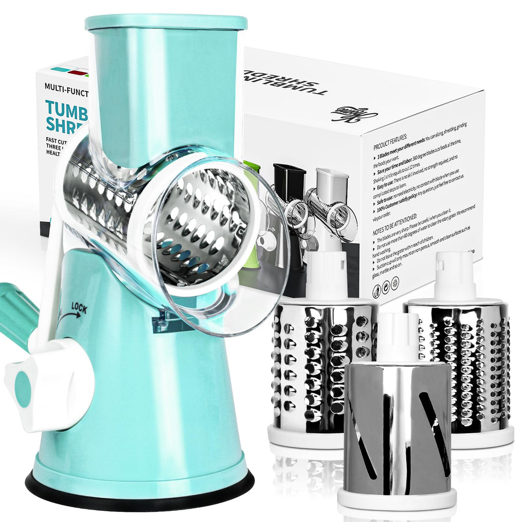 X Home Rotary Cheese Grater for Kitchen, Black