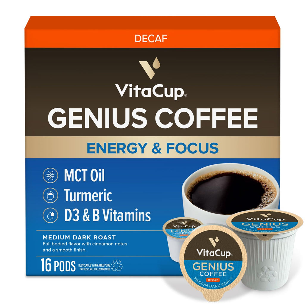 VitaCup Mushroom Coffee Pods, with Lions Mane for Memory & Clarity, 16ct