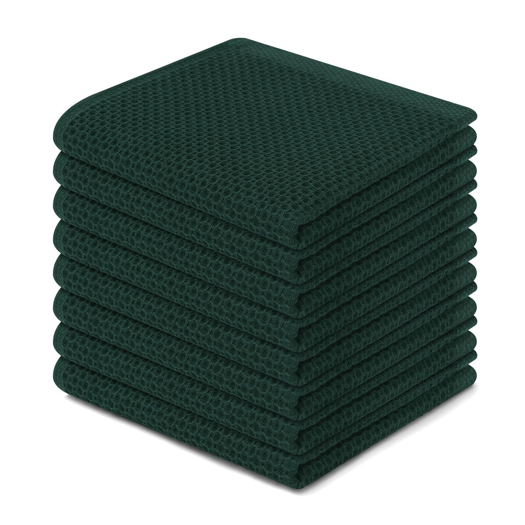 Homaxy 100% Cotton Waffle Weave Kitchen Dish Cloths, Ultra Soft Absorbent Quick Drying Dish Towels, 12 x 12 Inches — 12 x 12 - 12 Pack — 12 X 12 - 8 Pack