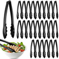 Tessco 80 Pcs Plastic Tongs, 9 Inch Disposable Serving Tongs,Black