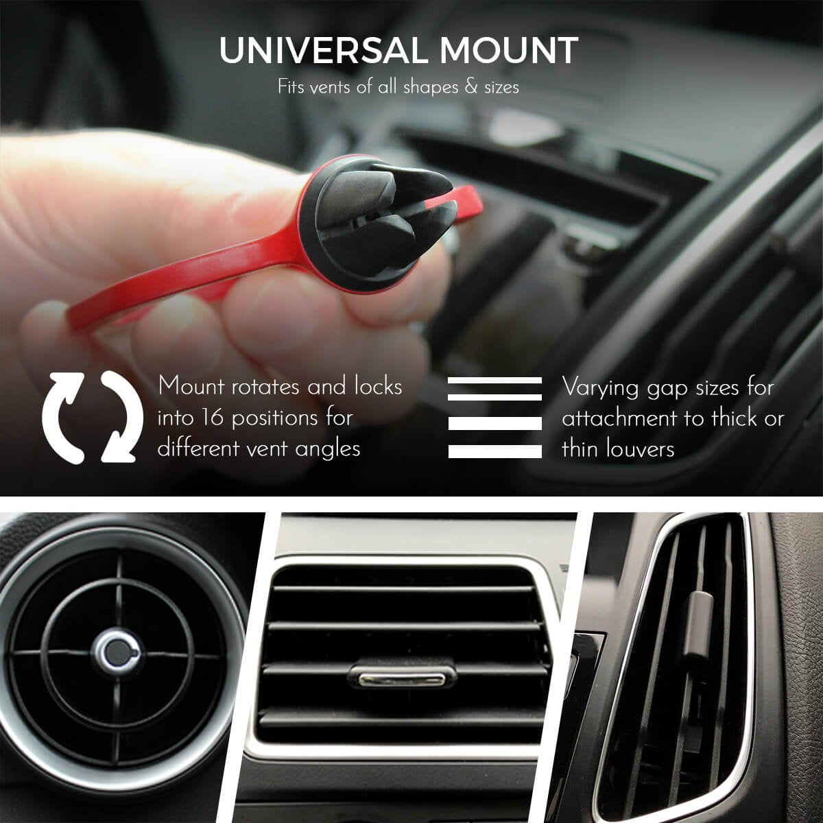 Saucemoto Dip Clip | An in-car sauce holder for ketchup and dipping sauces. As seen on Shark Tank (4 Pack, Black)
