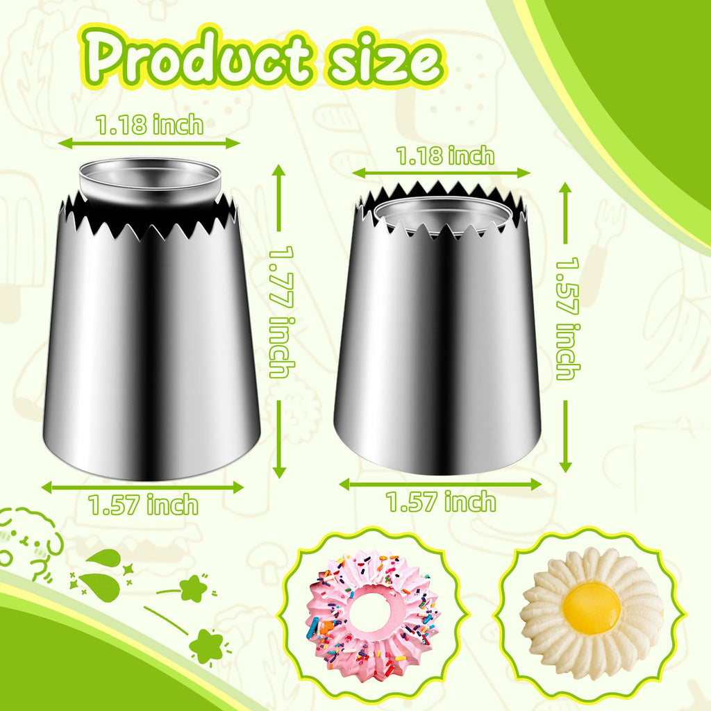 Suuker Large Piping Tips Piping Tips Set, Stainless Steel