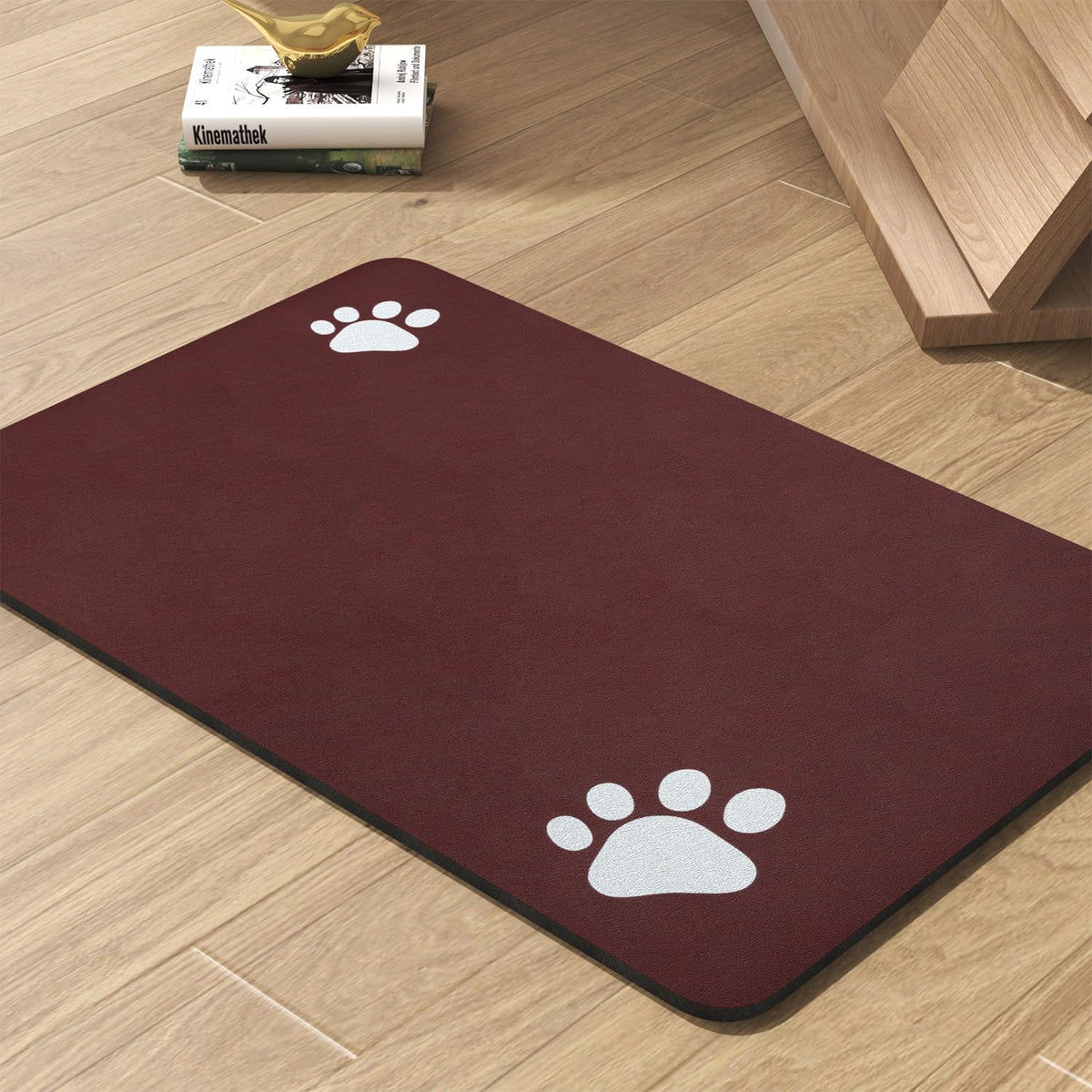 PADOOR Pet Feeding Mat-Absorbent Dog Mat for Food and Water Bowl-No Stains Quick Dry Water Dispenser Mat-Dog Accessories Pet Supplies-Bowl for Messy Drinkers（Darkgrey,17"x28"）
