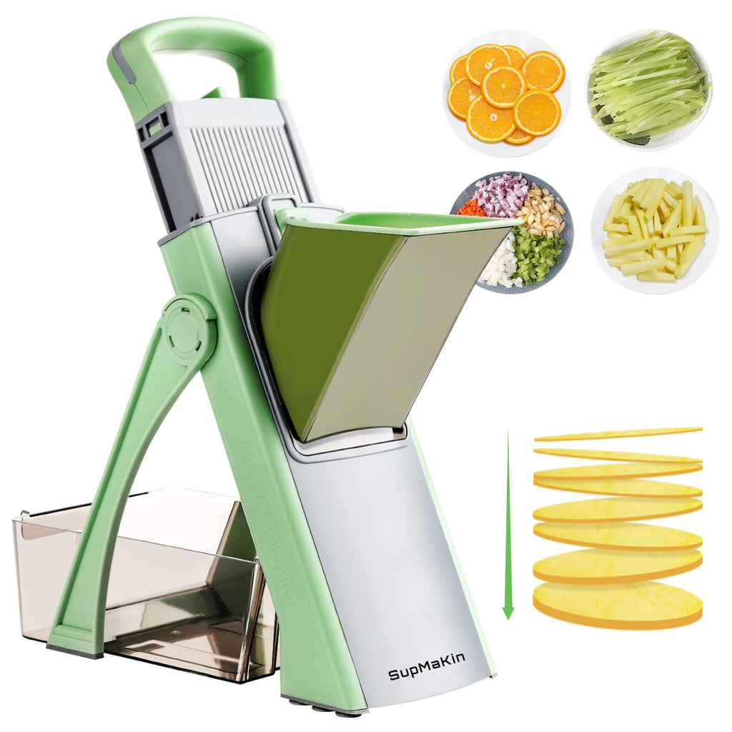 SupMaKin Safe Mandoline Slicer Plus for Kitchen Adjustable Vegetable Slicer