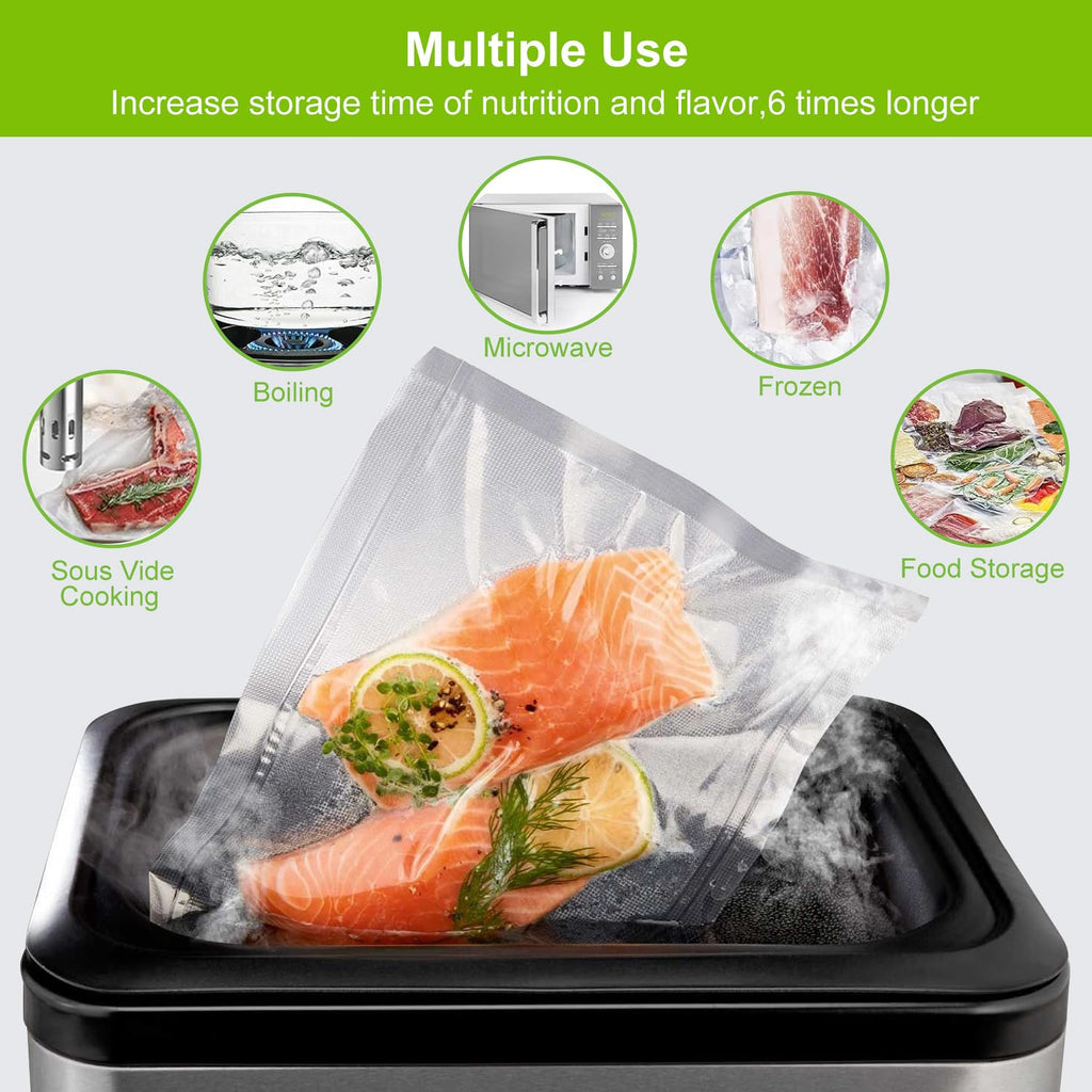 MAGIC SEAL Vacuum Sealer Bags, 3 Rolls 12’’ x 16.4’ Commercial Grade Textured Vacuum Seal Bags for Food Storage, Sous Vide and Meal Prep, Heavy Duty BPA Free