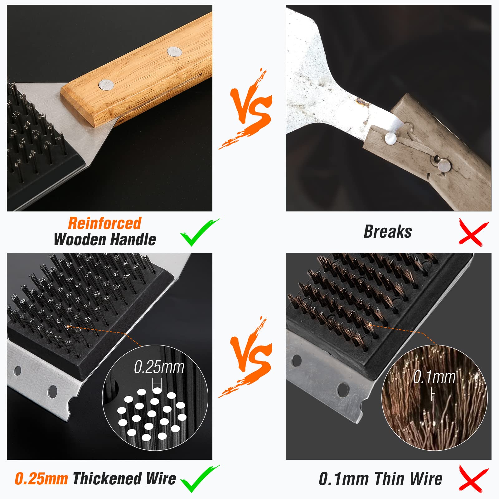 SIMPLETASTE Grill Brush and Scraper for BBQ