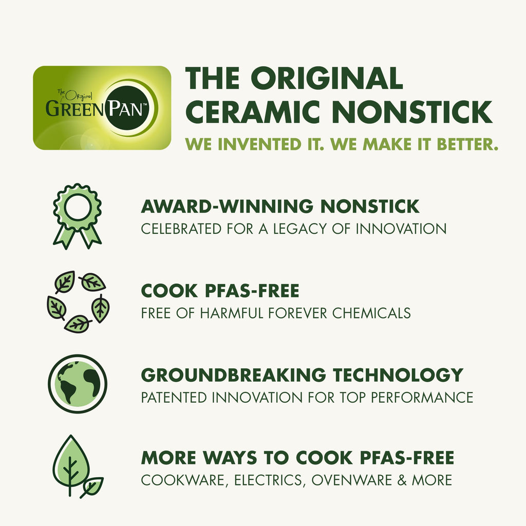 GreenPan Premiere Ovenware Healthy Ceramic Nonstick 13" x 9" Quarter Sheet Baking Pan, PFAS-Free, Warp-Free Bakeware, Durable Quick Heating, Oven & Broiler Safe to 600F, Dishwasher Safe, Gray