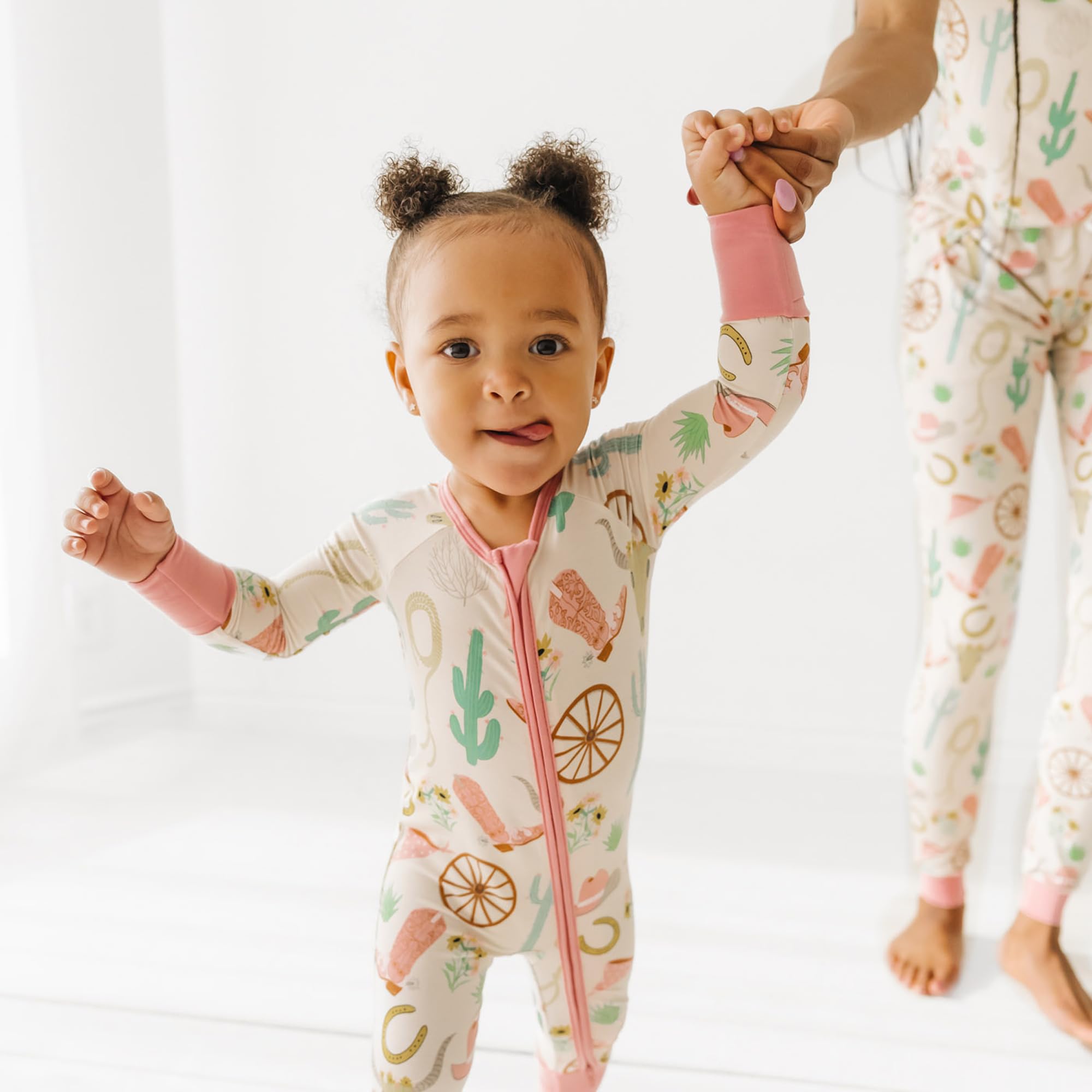 Little Sleepies Baby Pajamas, Pink Ready to Rodeo, 0-3 months