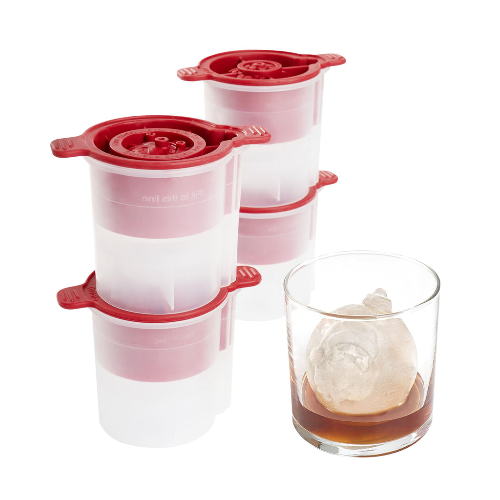 Tovolo Dots and Stripes Ornament Ice Cube Molds Set of 2 for Festive Holiday Drinks Christmas Gifts for Dad, BPA Free Dishwasher Safe Silicone Ice Molds for Cocktails