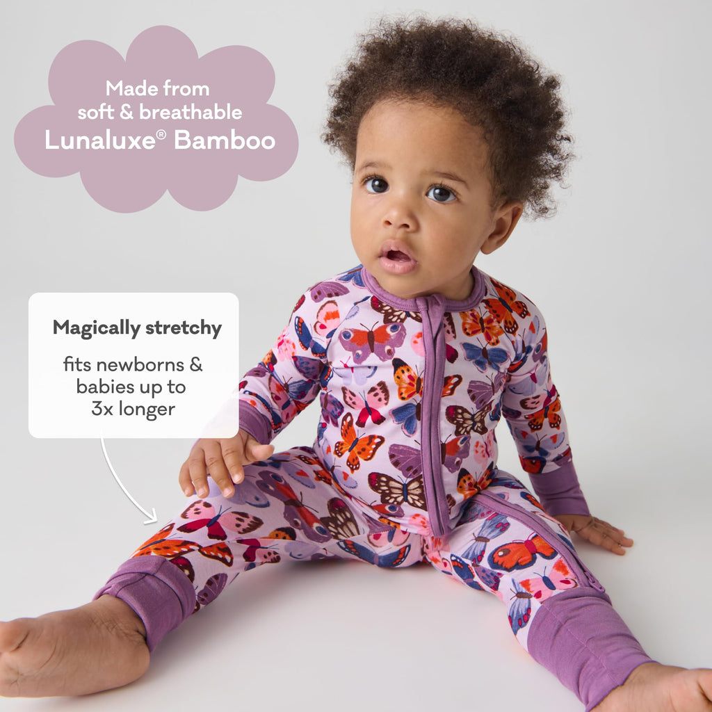 Little Sleepies Baby Pajamas, Butterfly Kisses, 12-18 months