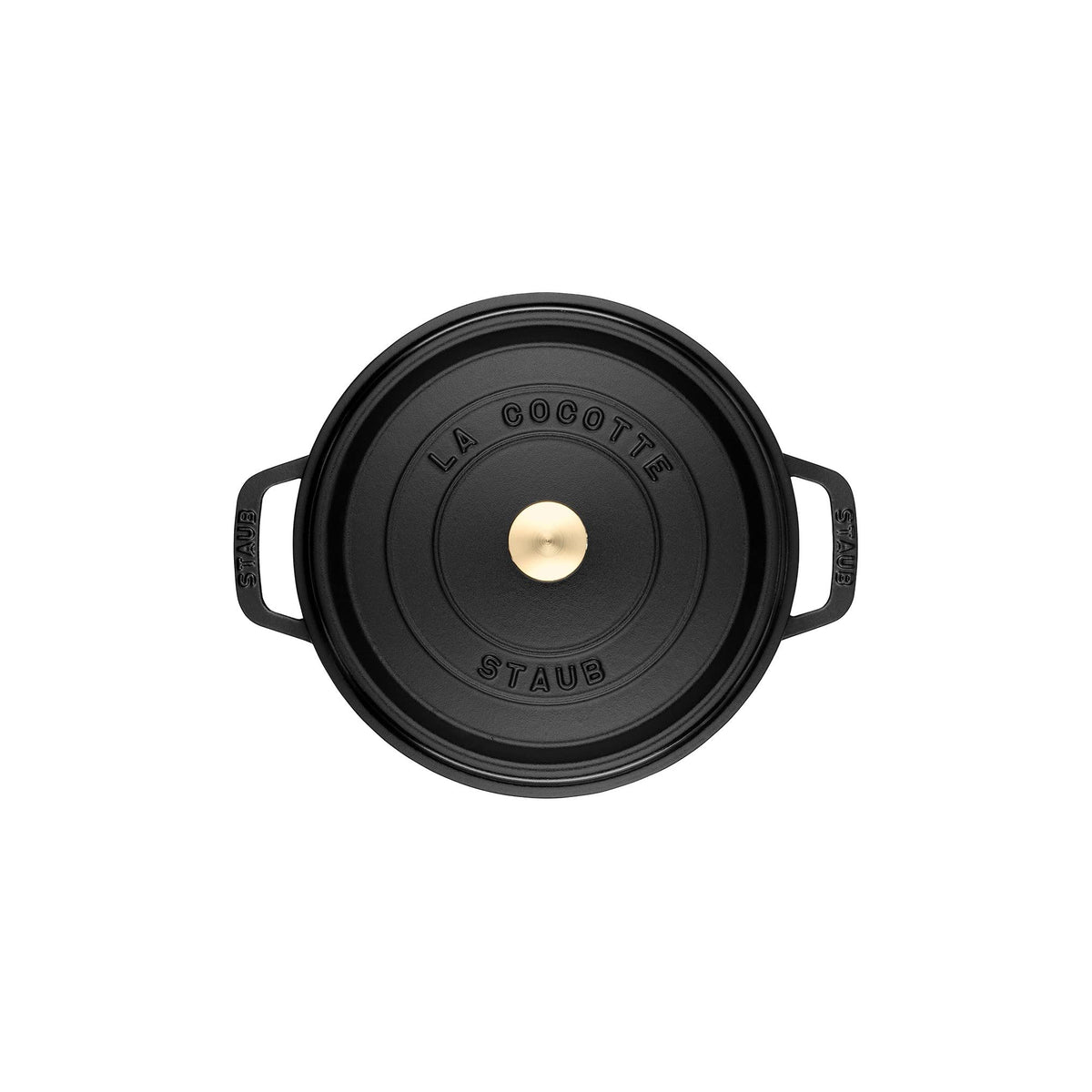 STAUB Cast Iron Dutch Oven 5.5-qt Round Cocotte, Made in France, Serves 5-6, Black Matte