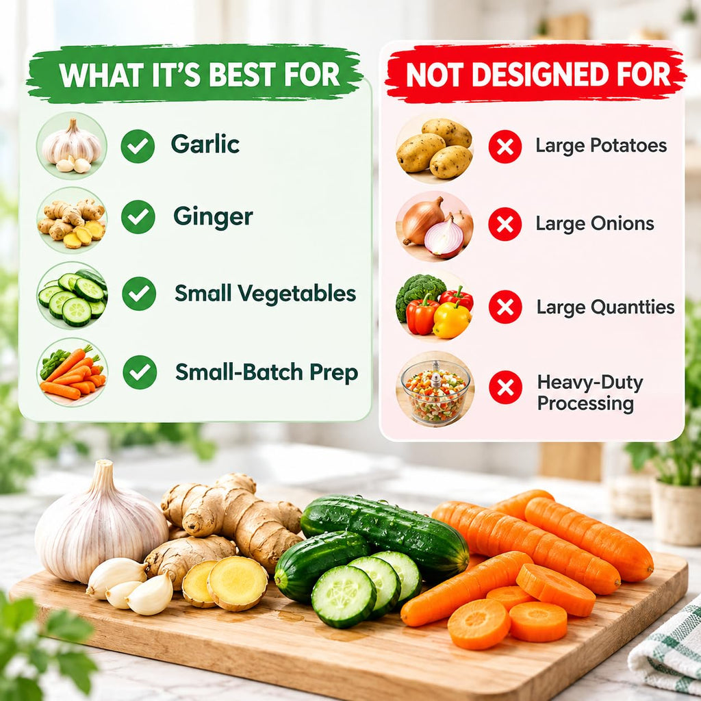 Badelite Mini Garlic Slicer Multi-Functional Mandoline Slicer Veggie Shredder Garlic Ginger Grinder Vegetable Mandoline Cutter with Container