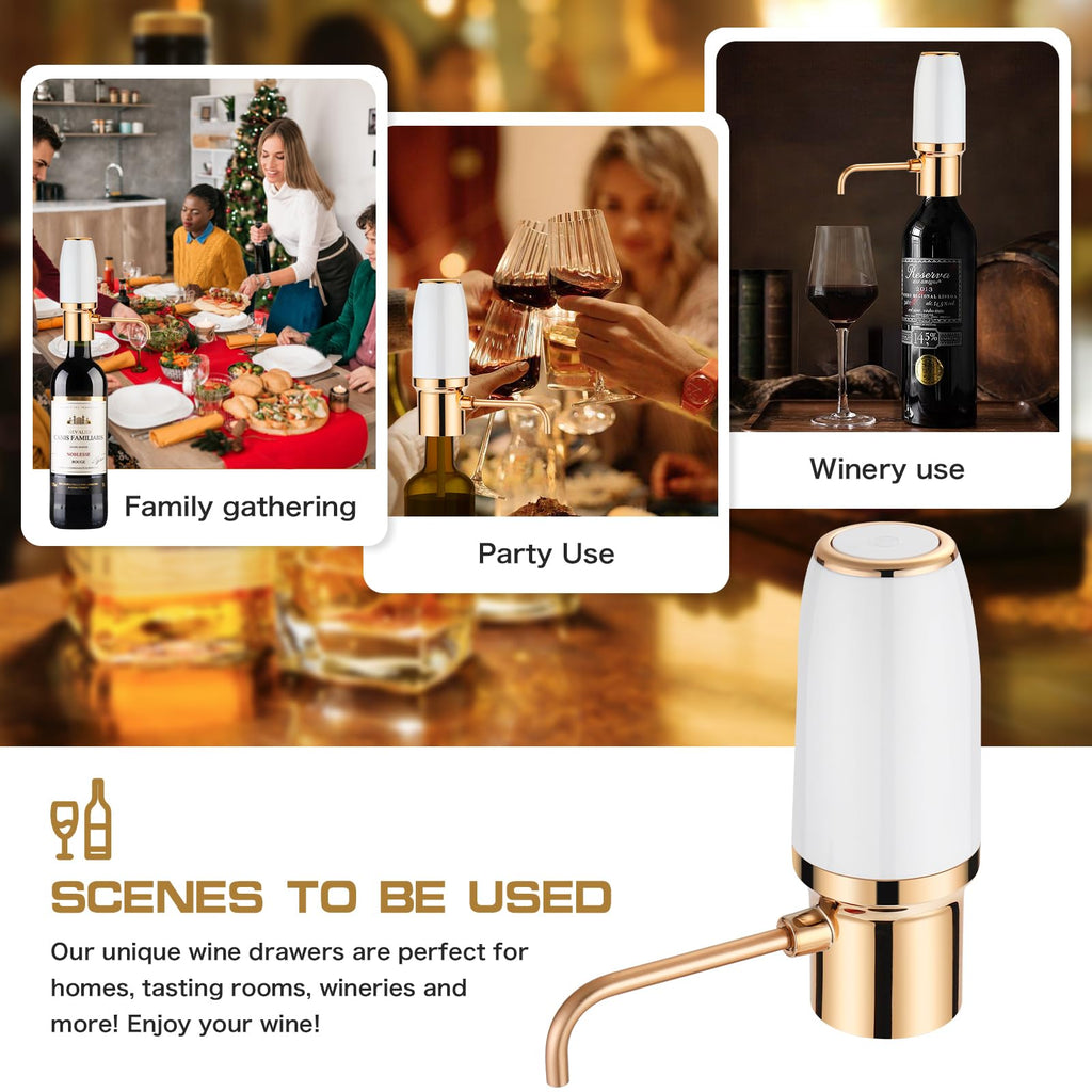 BLUBYEES Electric Wine Aerator and Automatic Wine Dispenser