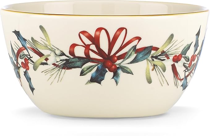 Lenox Winter Greetings Porcelain Christmas Salad Plate Set for 4