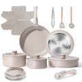 Chef Power Ceramic Cookware Set, 19 PCS Detachable Non Stick Pots and Pans