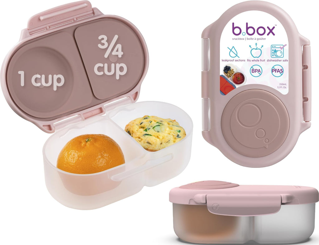 b.box Snack Box 2-Pack, Snack Containers for Kids, 1.75 Cup Kids Lunch Box