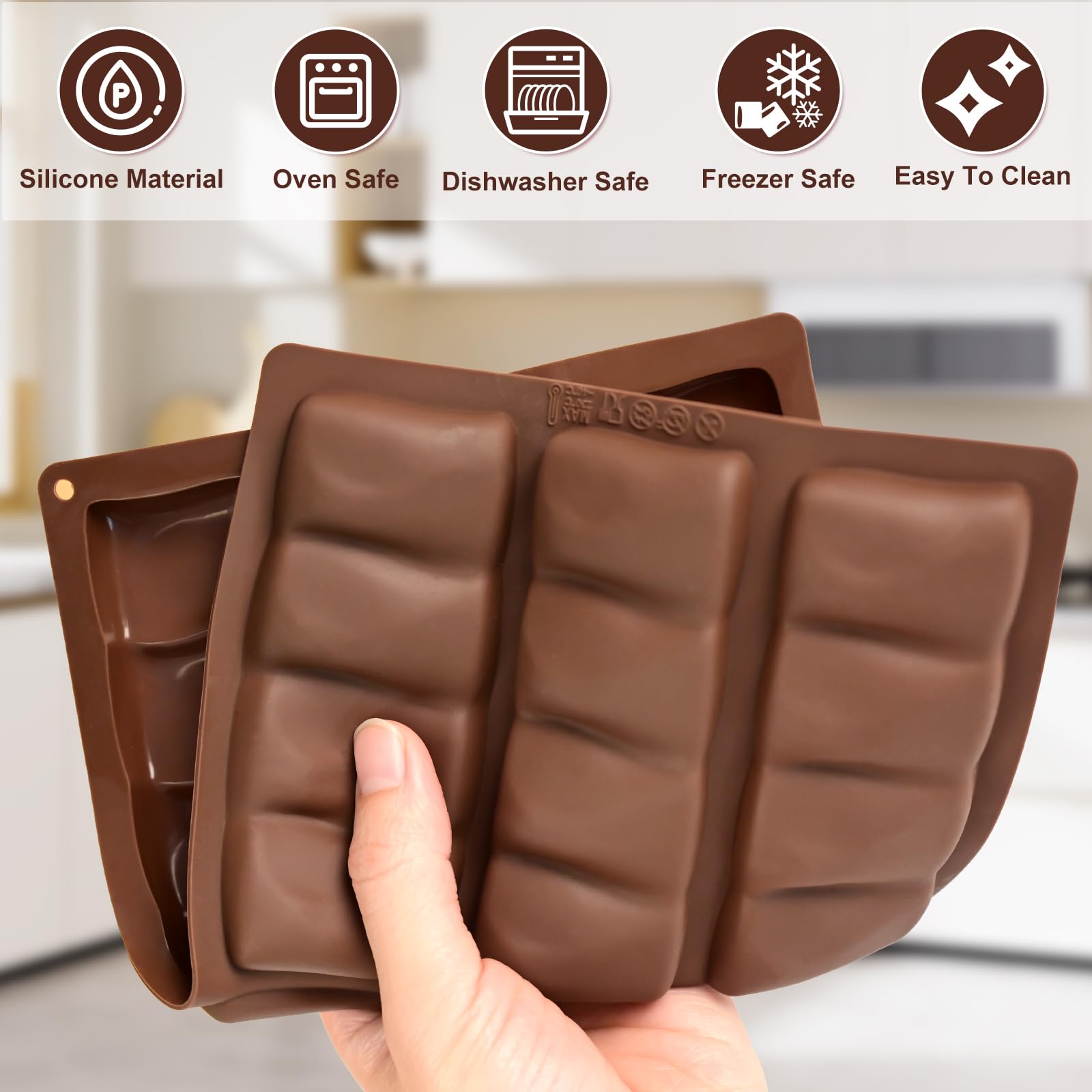 Chocolate Molds for Dubai Pistachio Stuffed, 2 Pack