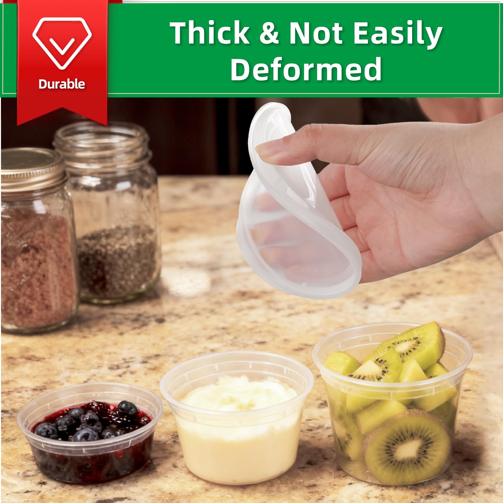 tropipak Deli Food Containers, Leakproof Storage Containers, 12 oz, 50 Pack