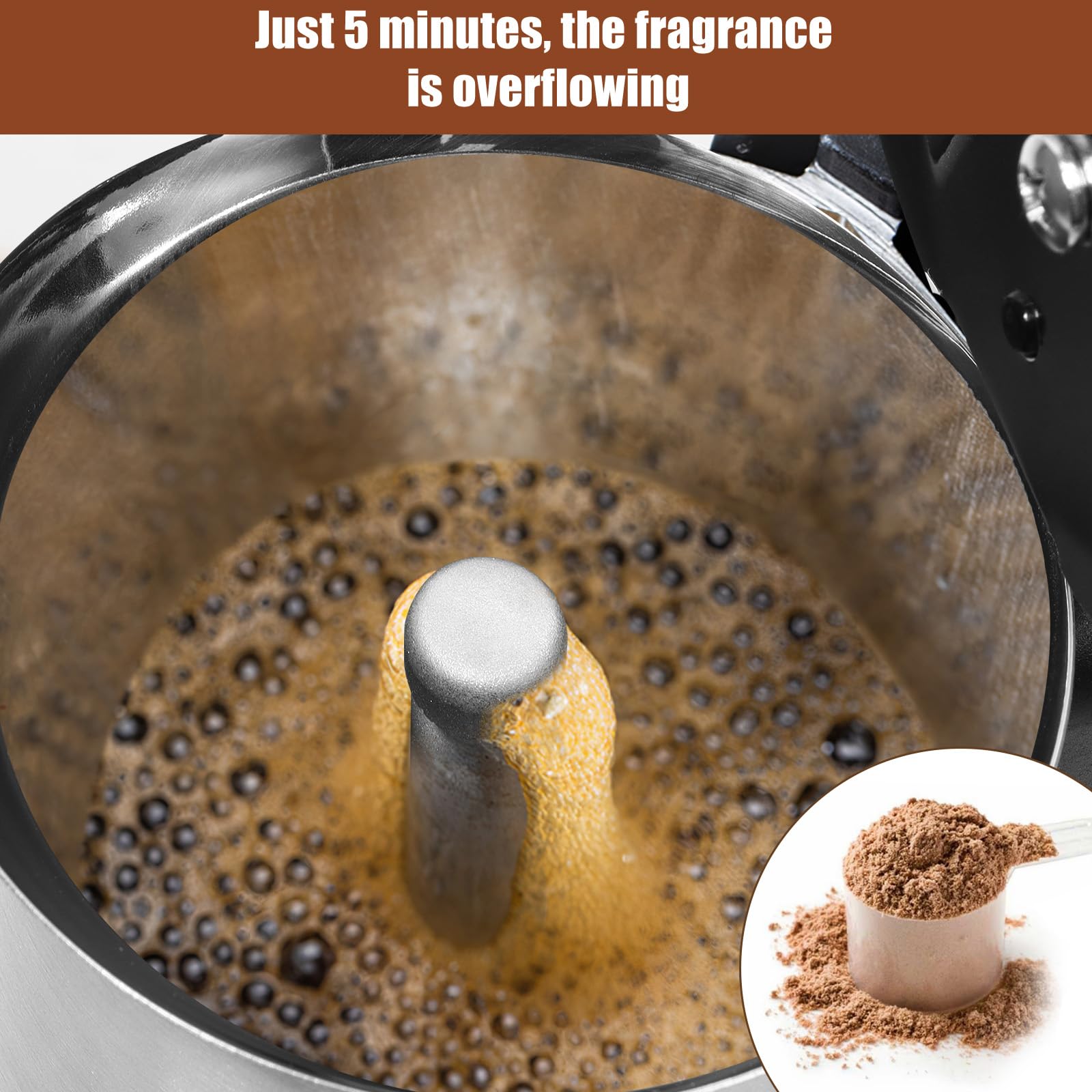 Houkiper Stovetop Espresso Maker, 4Cup 200ML Stovetop Italian Coffee Maker