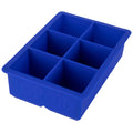Tovolo Large 2” King Cube Ice Tray Stratus Blue Ice Cube Trays for Whiskey Cocktails Smoothies, Big Square Ice Cube Mold Silicone Freezer Tray for Perfect Rock Cubes BPA Free Dishwasher Safe