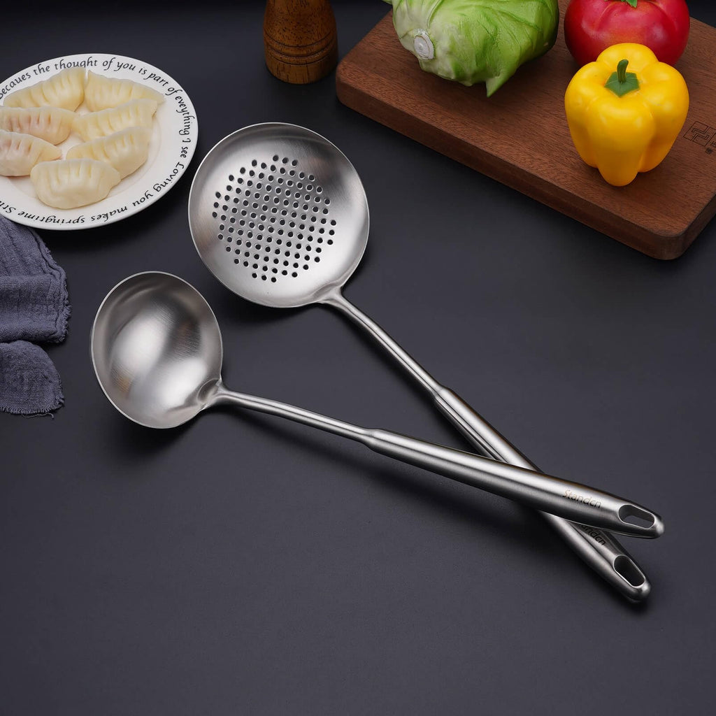 6 PCS All Metal Cooking Utensils Set - 18/10 Stainless Steel Kitchen Tools