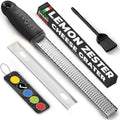 Stainless Steel Lemon Zester with Handle, Citrus Zester Grater for Cheese