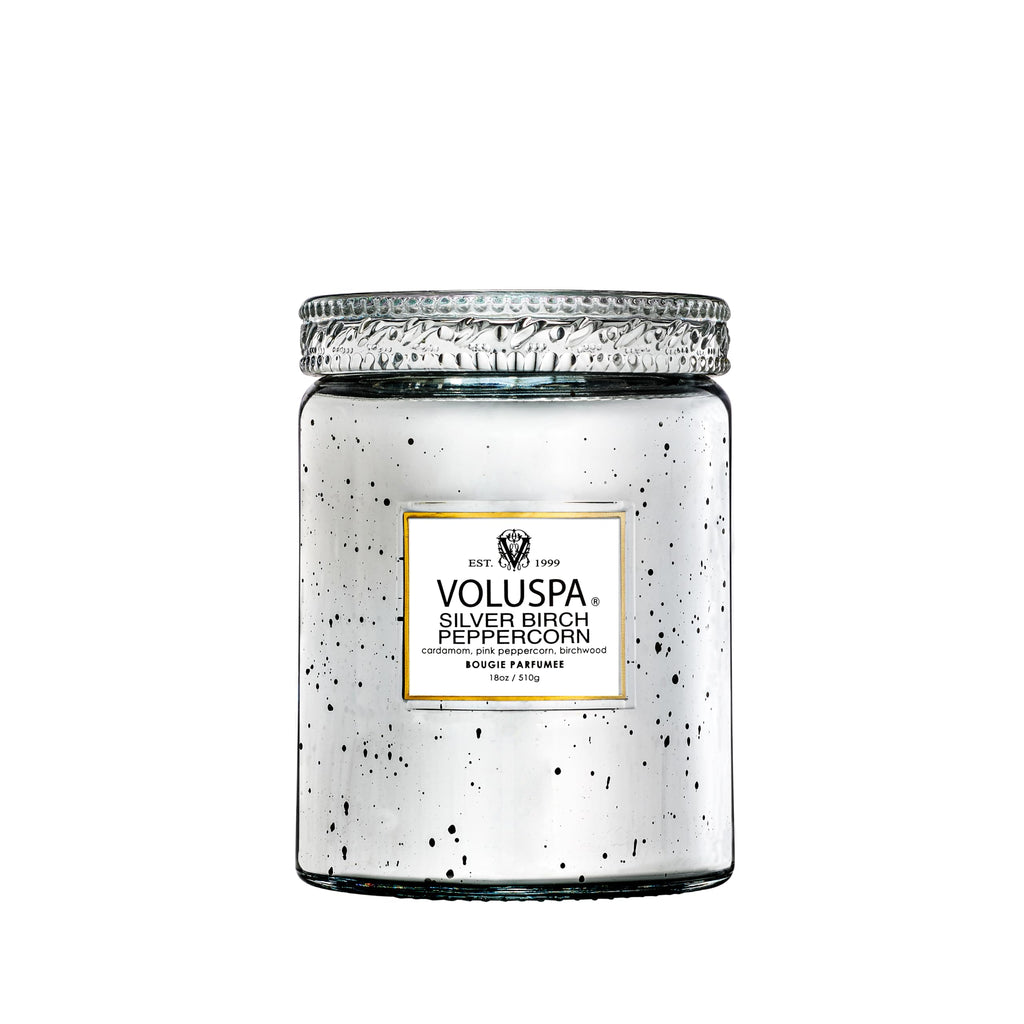 Voluspa Sparkling Rose, Large Candle Jar, 18 Ounce, 100 Hour Burn Time, Coconut Wax for Clean Burning, Handcrafted in the USA