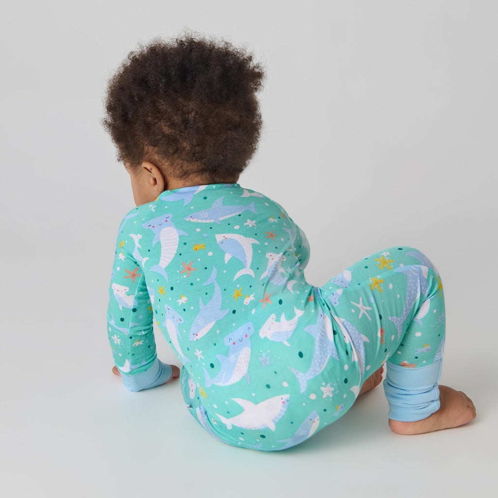 Little Sleepies Baby Pajamas, Shark Soiree, 18-24M