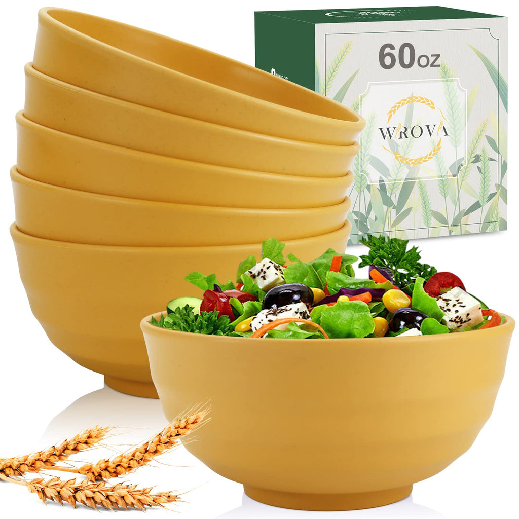Wrova wheat straw small bowls 10oz set of 8 - Unbreakable Dessert Bowls for kids - Mini Bowl Sets for Ice Cream,Snack and Fruits - Microwave & Dishwasher Safe Appetizer Bowls (Deep Grey)