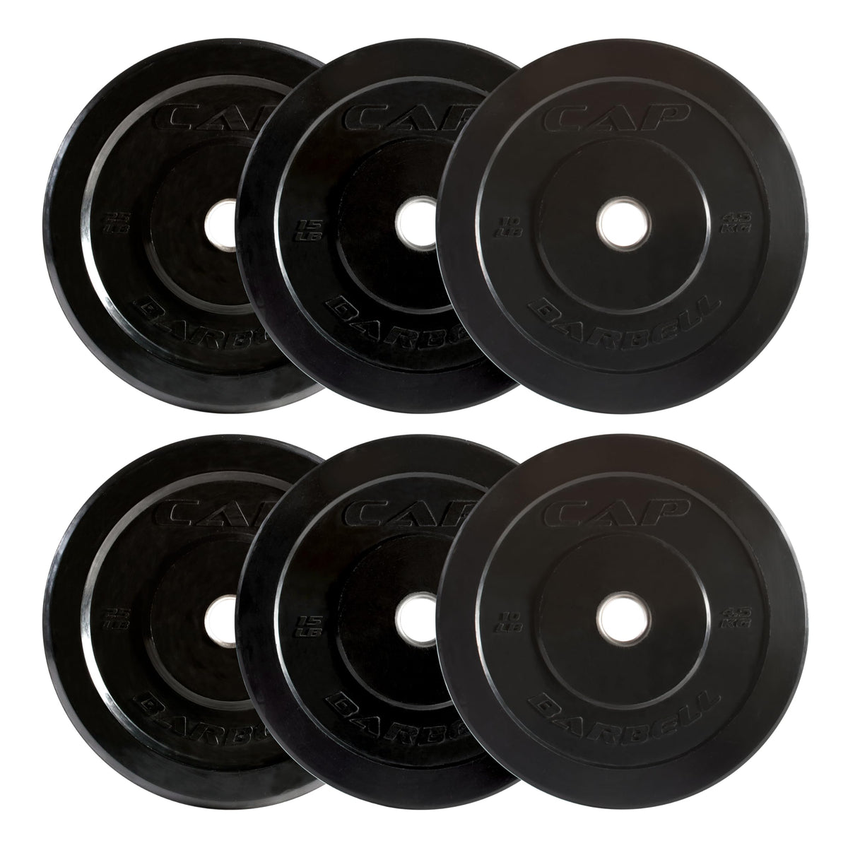 CAP 260lb Competition Olympic Bumper Plate Weight Set