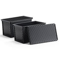 LIANYU 3 Pack Pullman Loaf Pan with Lid, 1 LB Nonstick Bread Loaf Pans Set