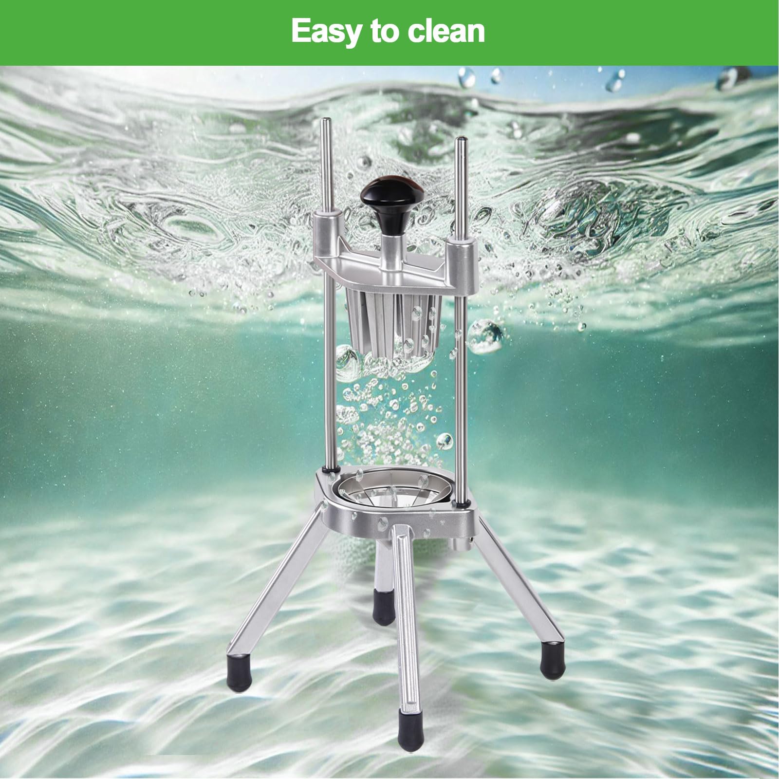 Commercial Lemon Cutter with V-Shaped 420 Stainless Steel Blades 6-Section Vegetable Machine Commercial Vegetable Chopper Dicer Lemon Cutter for Fruit Lemon Orange with One Brush Cleaner Included