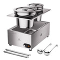CAMMOO 2-in-1 Steam Table Food Warmer and Soup Warmer Commercial Portable