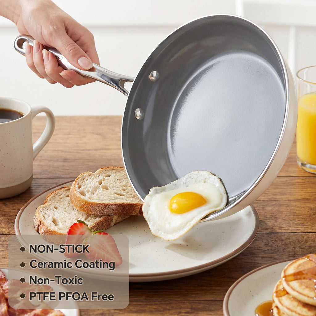 Skillet Ceramic Nonstick Frying Pans,11 Inches Non Stick Large Cooking Pan for Kitchen,PFOA PTFE PFAs Free