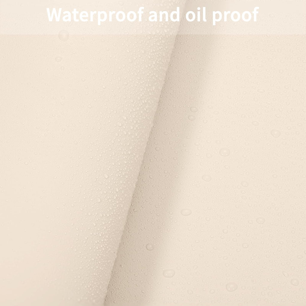 Zinkooat Faux Leather Table Cover,1.8mm Thick,42x66 Inch Table Protector,Table Protector for Dining Room Table,Dining Table Cover,Table Cover Protector(Beige+Light Gray,42x66)