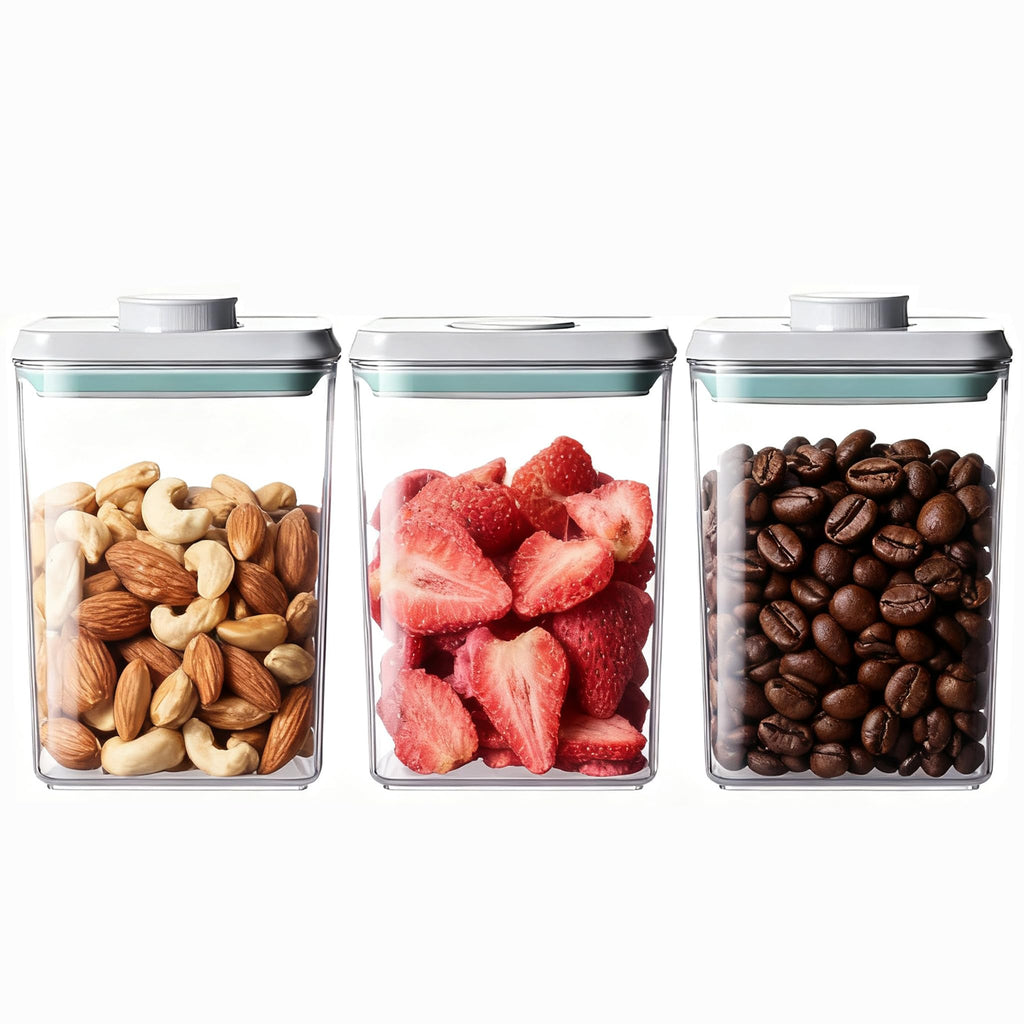 Pop Food Storage Containers Set Large Airtight Food Storage Containers with Pop Lids, Kitchen Pantry Organization and Storage, Cereal, Rice, Flour, Pasta & Snack Container, BPA Free, 2 x 2.8Qt