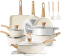 SENSARTE Pots and Pans Set Nonstick, 20 Pcs Induction Cookware Sets, Non-toxic Healthy Non Stick Kitchen Cooking Set with Stay-Cool Handles, PFOA PFOS Free