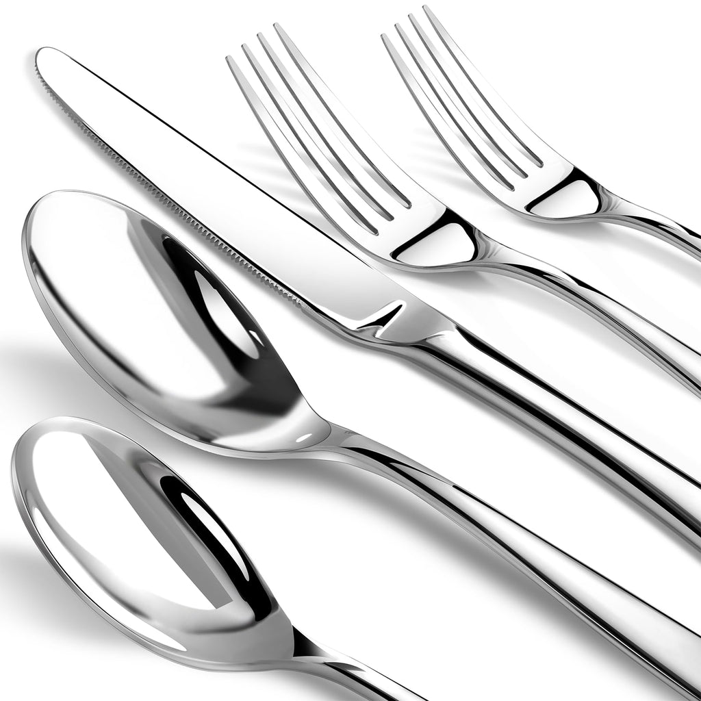 Silverware Set for 8, Heavy Duty Stainless Steel Silverware Set,40 Piece