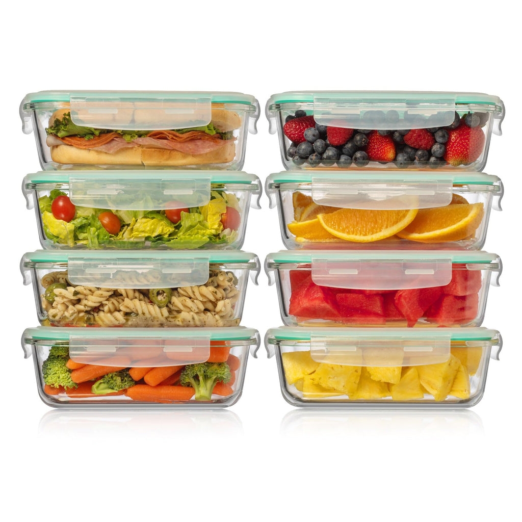Fusion Gourmet Family Pack - Glass Storage Containers - Airtight 5 Pack