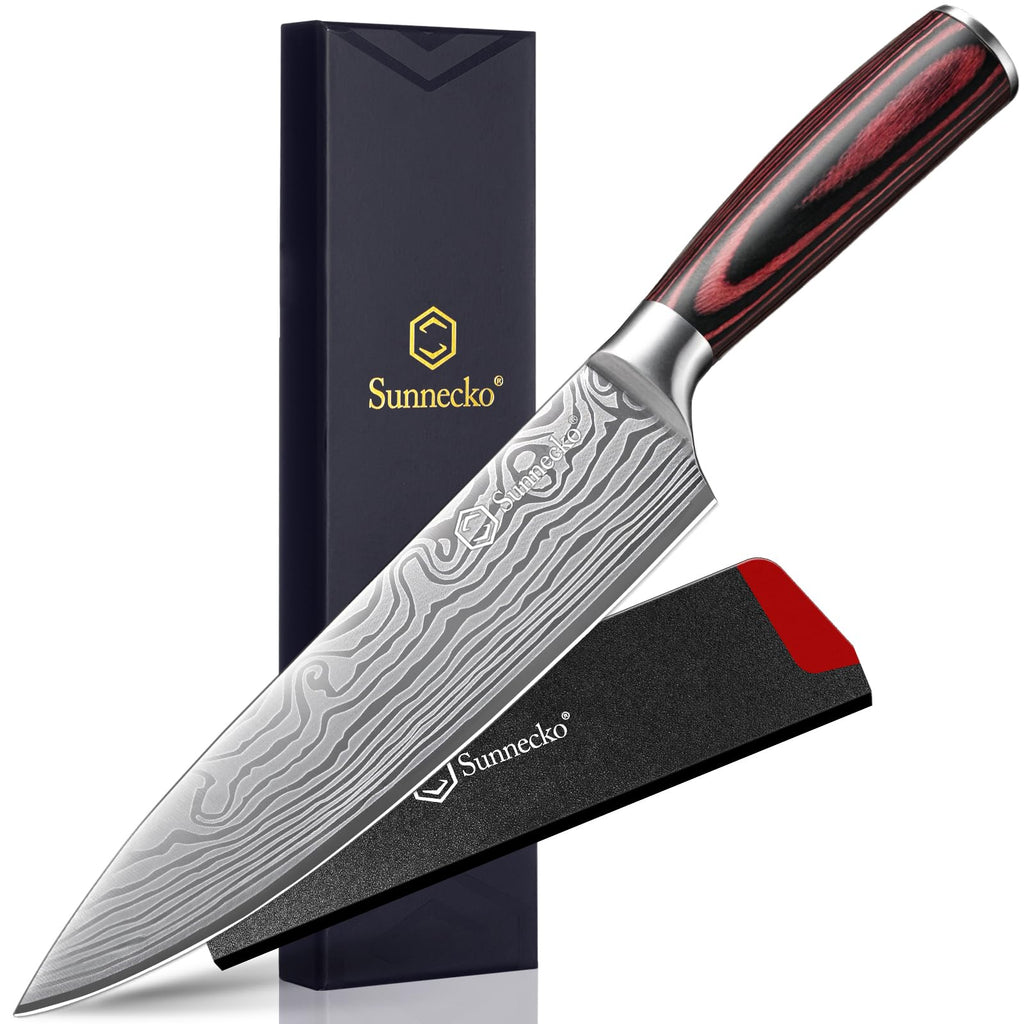 Sunnecko 8 Inch Chef Knife - Ultra Sharp Vegetable Kitchen Knife