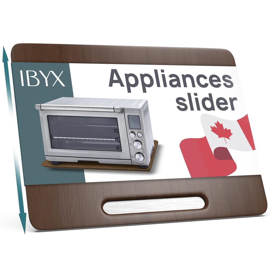 Ibyx Appliance Slider, Sliding Tray for Coffee Maker, 7.5x14.5 in, Brown