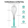 U-Taste Wire Whisk for Cooking, 18/10 Stainless Steel Wisk, L/Aqua Sky