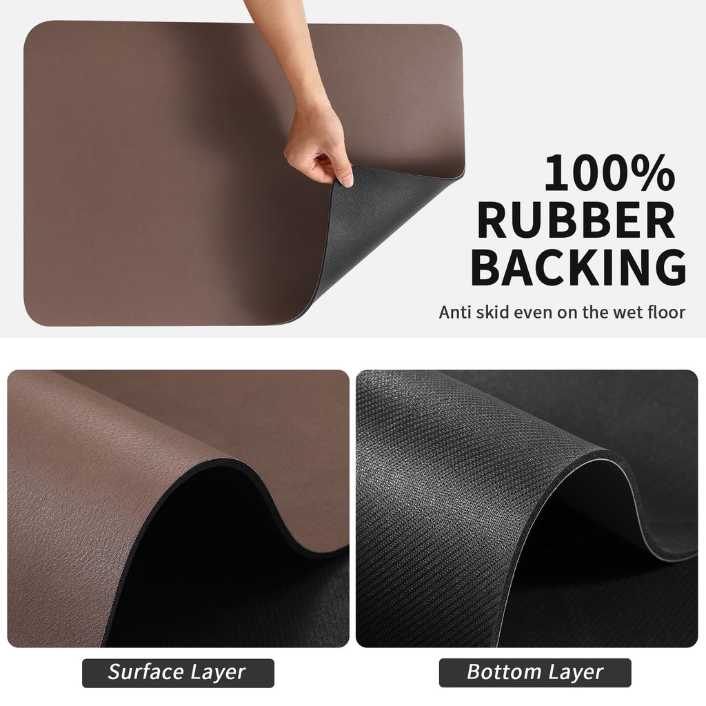 HotLive Coffee Mat - Absorbent Hide Stain Rubber Backed Dish Drying Mat for Kitchen Counter - Bar Mats for Countertops Accessories Fit Under Coffee Maker Espresso Machine