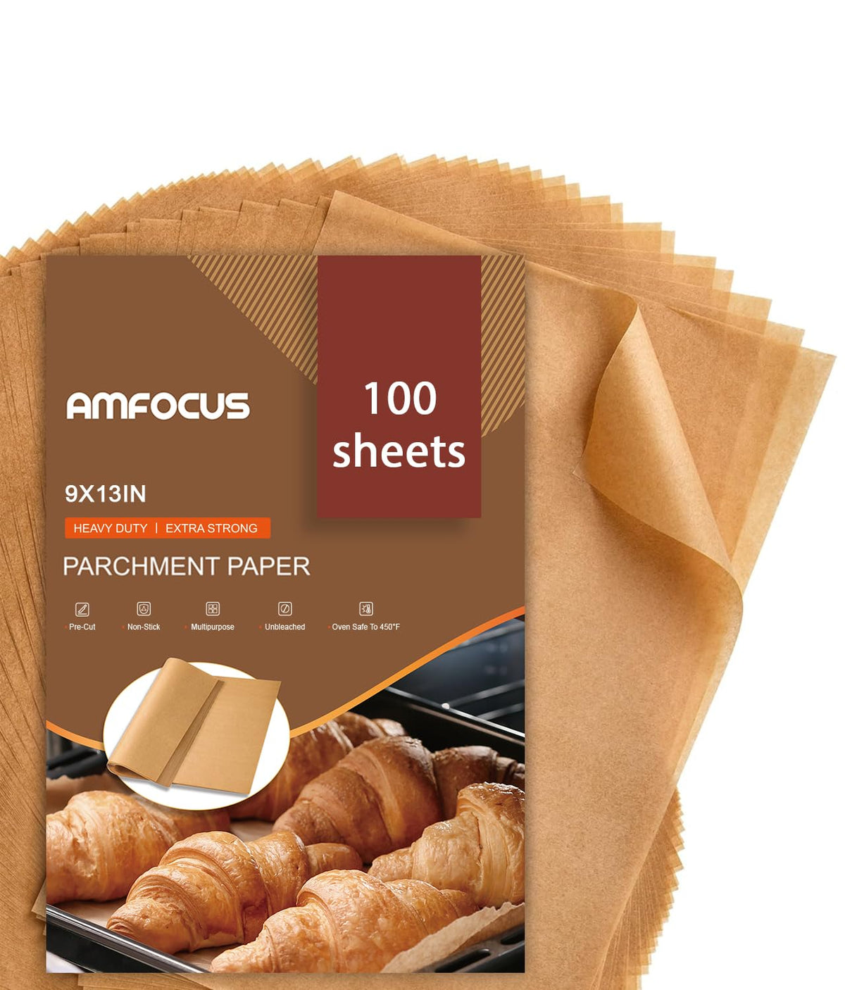 200 Pcs Parchment Paper Sheets, Unbleached Baking Parchment Sheets for Baking, 12x16 Inch Non-Stick Pre-cut Baking Paper Liners for Oven, Airfryer, Steam - Fit for Half Sheet Pans