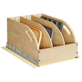 WelFurGeer Birchwood Pot and Pan Organizer with Soft-Close Drawer, Pull Out Cabinet Organizer, Heavy-Duty Slide-Out Storage for Baking Sheets, Cutting Boards, and Kitchen Utensils