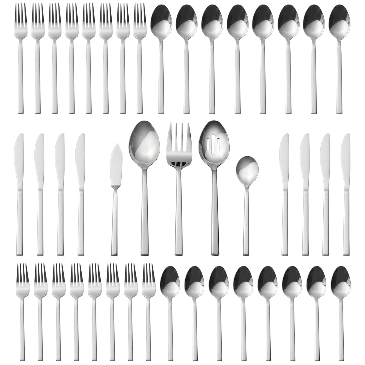 Alata Cube 20-Piece Forged Flatware Set, Service for 4, Mirror Finish